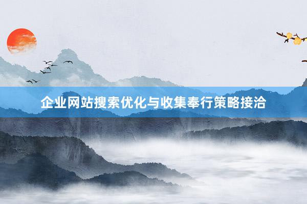 企业网站搜索优化与收集奉行策略接洽